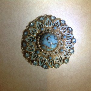 Women's Gold Blue Pin